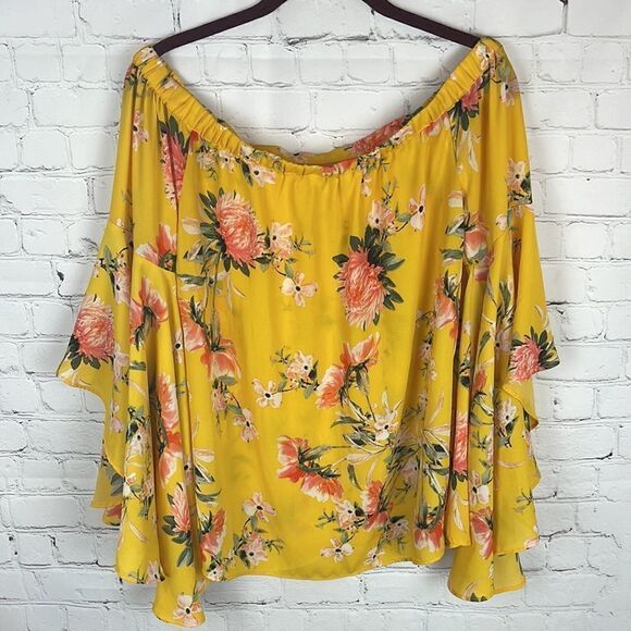 Rose + Olive Floral Off Shoulder Blouse - Picture 5 of 6